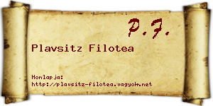 Plavsitz Filotea névjegykártya